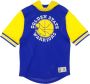 Mitchell & Ness Licht sweatshirt korte mouw NBA Buzzer klopper Mesh Hoody Hardwood Classics Goldwar Blauw Heren - Thumbnail 1