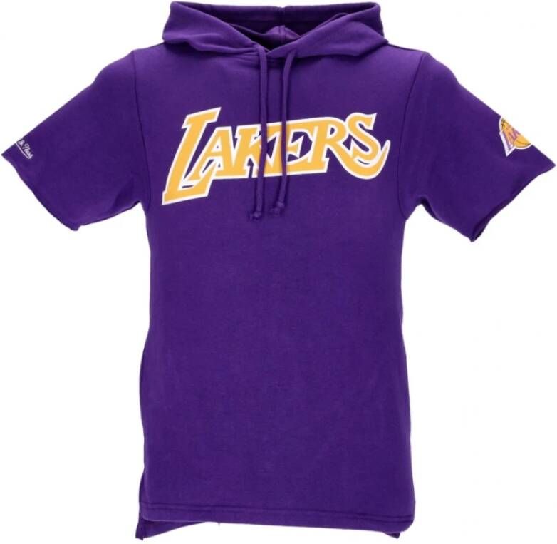 Mitchell & Ness Lichtgewicht sweatshirt met korte mouwen Purple Heren