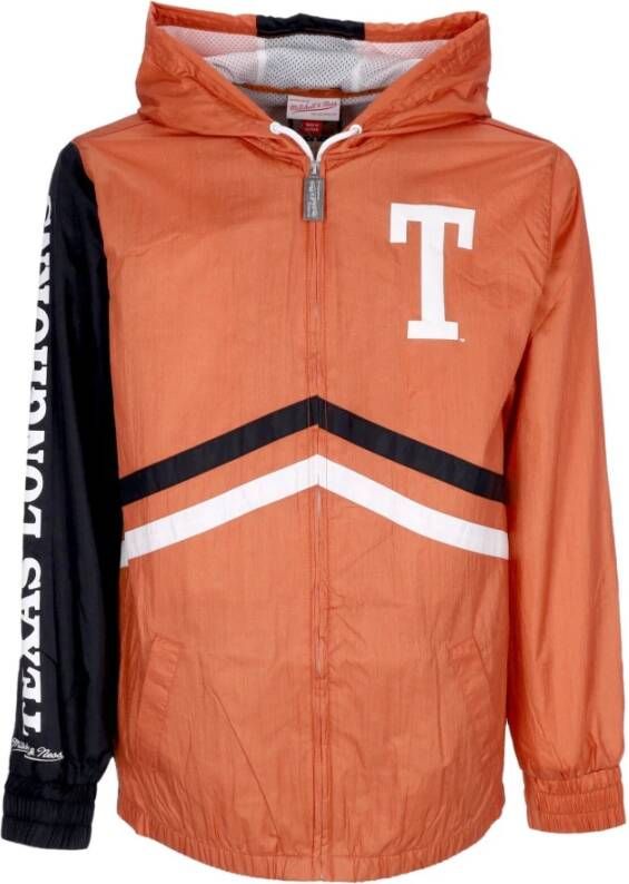 Mitchell & Ness Stijlvolle Windbreaker Jas Orange Heren