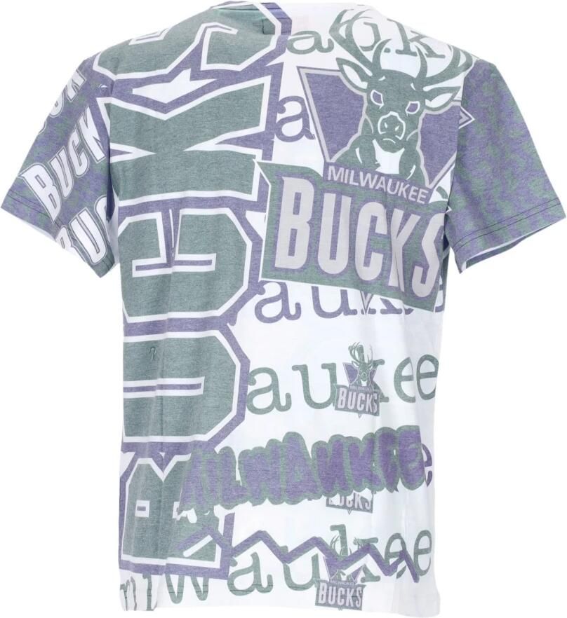 Mitchell & Ness NBA Milwaukee Bucks Jumbotron 2.0 Sublimated Short Sleeve Tee - Foto 2