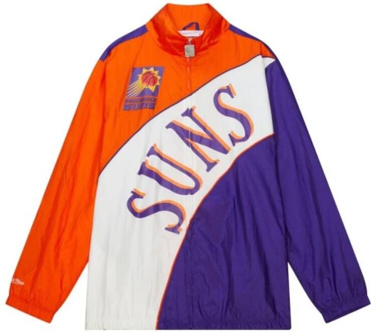 Mitchell & Ness NBA Gebogen Retro Windjack Paars Oranje Multicolor Heren