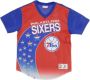 Mitchell & Ness NBA T-shirt Phi76E Blauw Heren - Thumbnail 1