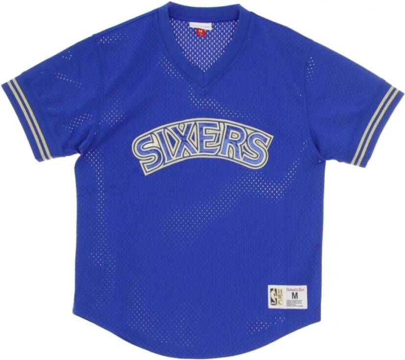 Mitchell & Ness NBA T-shirt Phi76E Blauw Heren