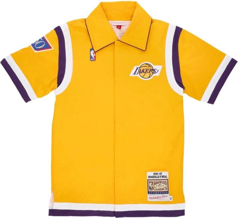 Mitchell & Ness Polo Shirt Yellow Heren