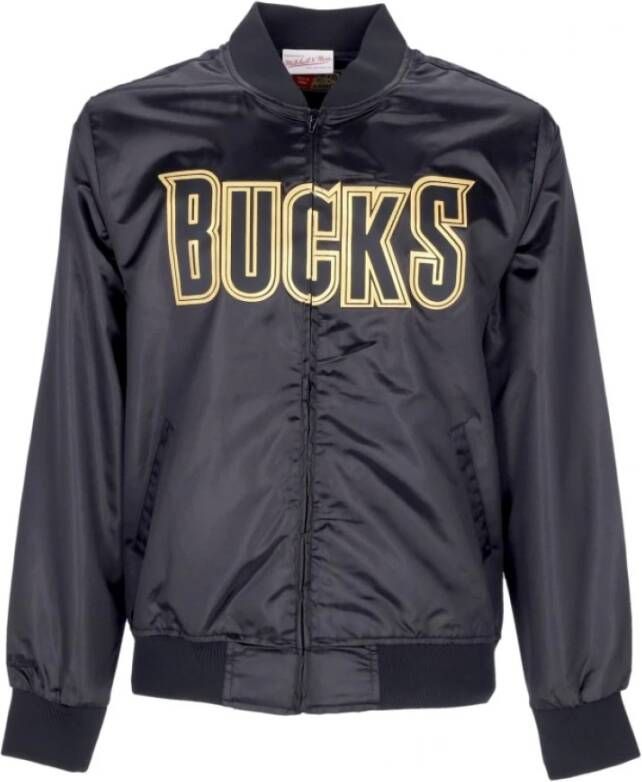 Mitchell & Ness satijnen jas Zwart Heren