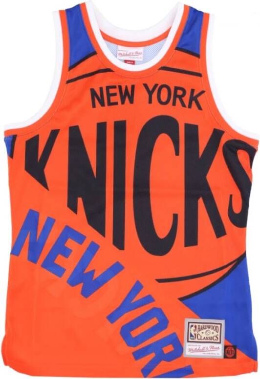 Mitchell & Ness NBA Big Face Fashion Tank Blue Heren