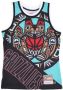 Mitchell & Ness NBA Big Face Fashion Tank Blue Heren - Thumbnail 1