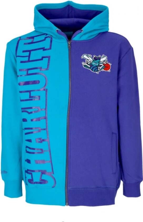 Mitchell & Ness Sweater met rits Blauw Heren