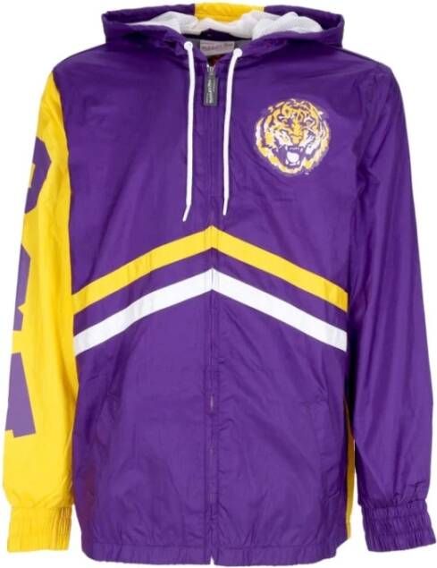 Mitchell & Ness Sweater met rits Purple Heren