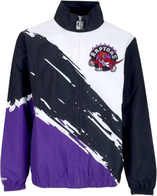 Mitchell & Ness Sweater met rits Purple Heren