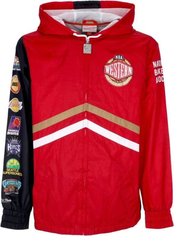 Mitchell & Ness Sweater met rits Rood Heren
