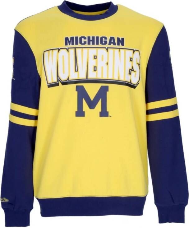 Mitchell & Ness Sweatshirt Yellow Heren