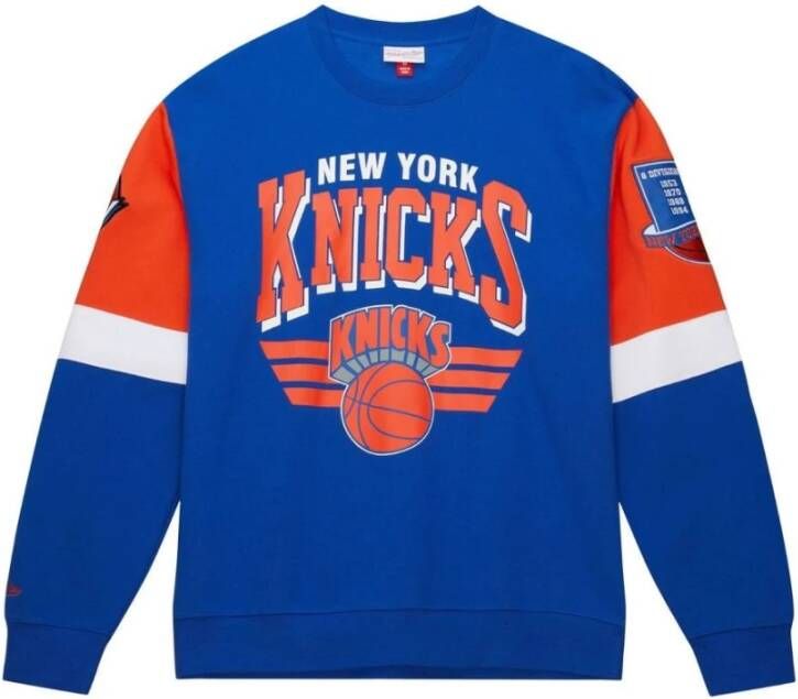 Mitchell & Ness NBA All Over 3.0 Knicks Sweatshirt Blauw Heren