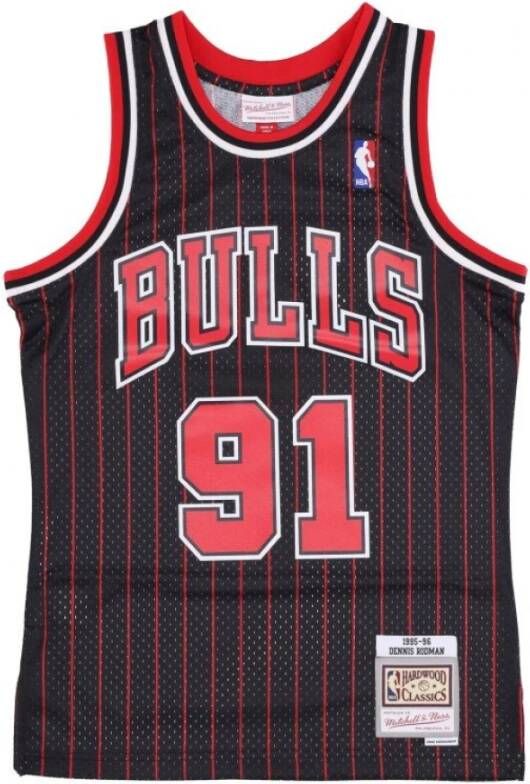 Mitchell & Ness Swingman Jersey Dennis Rodmano91 1995-96 Zwart Heren