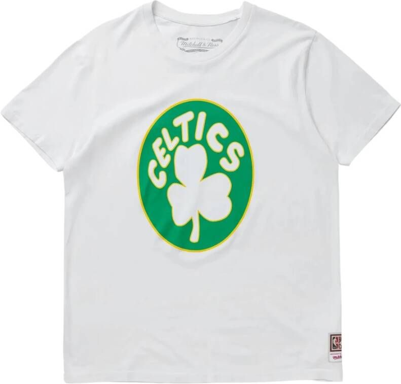 Mitchell & Ness Boston Celtics NBA Logo Tee Wit Heren