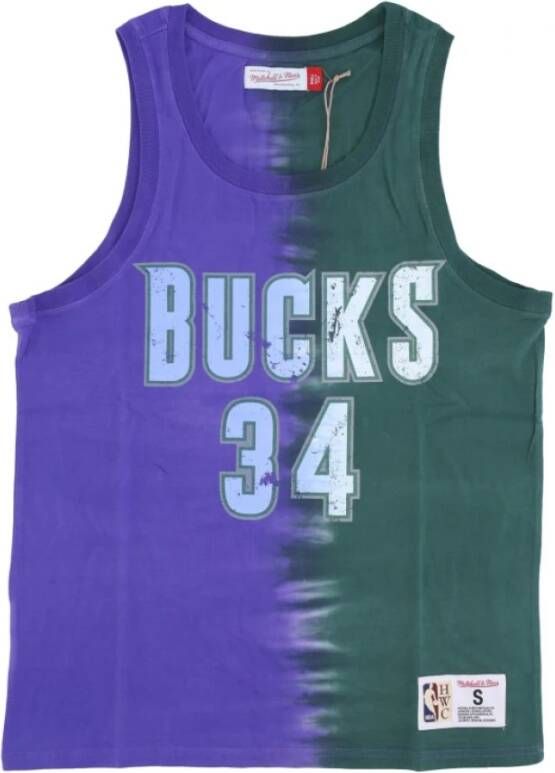 Mitchell & Ness Tank Top NBA Vertical Tie Dye Purple Heren