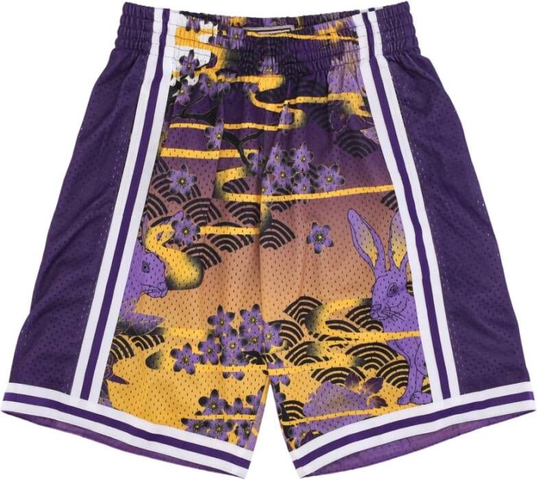 Mitchell & Ness Training Shorts Purple Heren