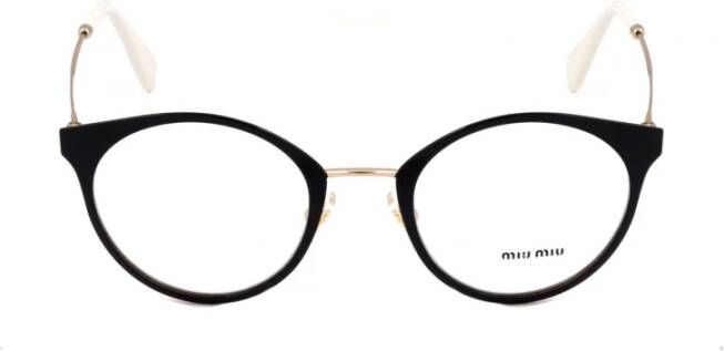 Miu Ovale Damesbril in Strak Zwart Black Dames