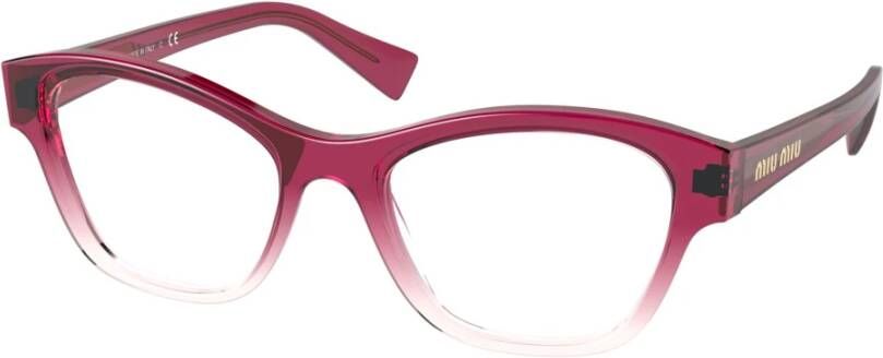 Miu Burgundy Acetaat Brillenmontuur VMU 08T Paars Dames