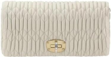 Miu Crossbody bags Miu Crystal Cloqué Shoulder Bag Nappa in white - Foto 2