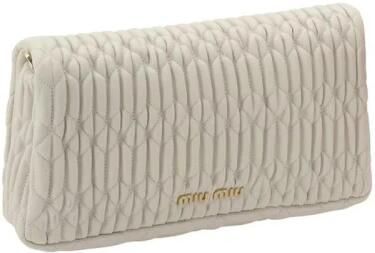 Miu Crossbody bags Miu Crystal Cloqué Shoulder Bag Nappa in white - Foto 4