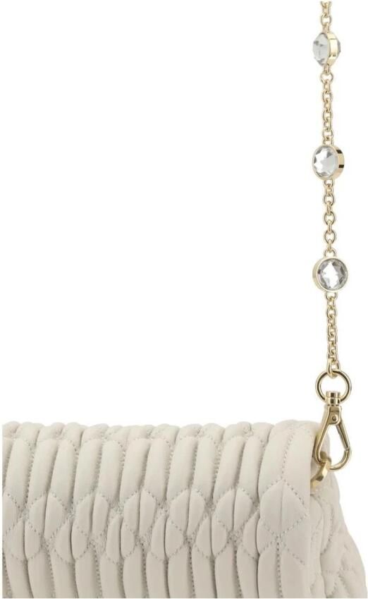 Miu Crossbody bags Miu Crystal Cloqué Shoulder Bag Nappa in white - Foto 3
