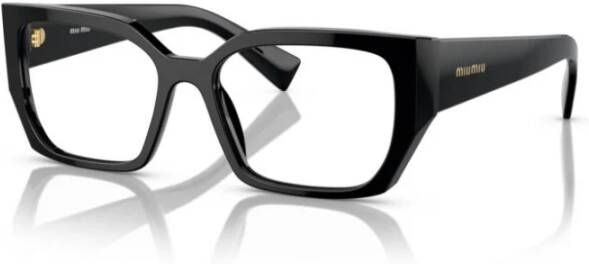 Miu Mu03Vv Brillenmontuur Zwart Marmer Goud Havana Black