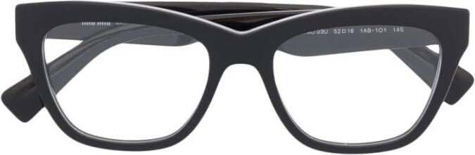 Miu Zwarte optische bril veelzijdig en stijlvol Black Dames