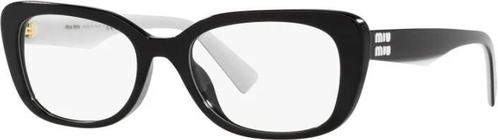 Miu Moderne zwart-witte brilmonturen Zwart Dames