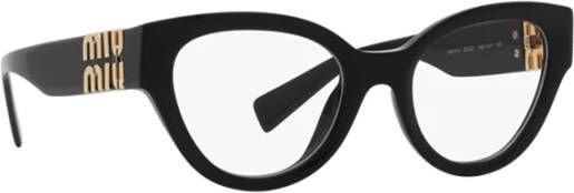 Miu Zwarte Optische Bril Klassieke Stijl Black Dames