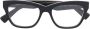Miu Zwart Witte Brillenmonturen Black Unisex - Thumbnail 4
