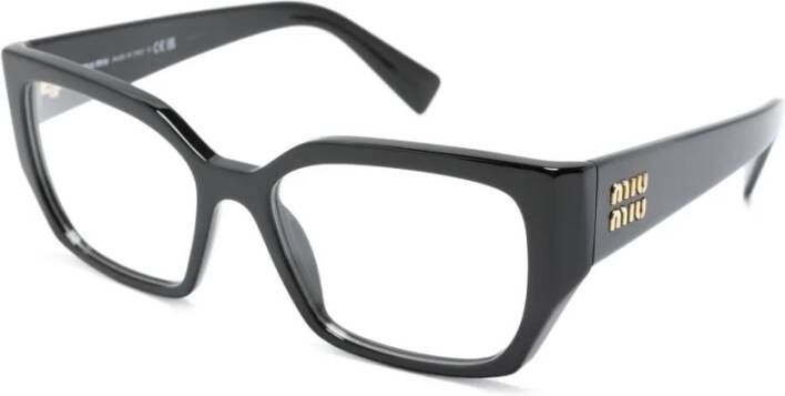 Miu Mu03Vv Brillenmontuur Zwart Marmer Goud Havana Black
