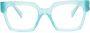 Miu Gedurfde vierkante blauwe transparante acetaatbrillen Groen Dames - Thumbnail 1