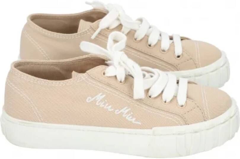 Miu Pre-owned Canvas sneakers Roze Dames