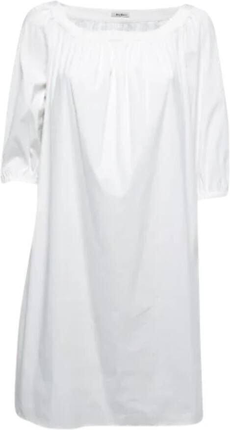 Miu Pre-owned Cotton dresses White Dames