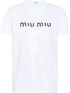 Miu Pre-owned Cotton Top Wit Dames