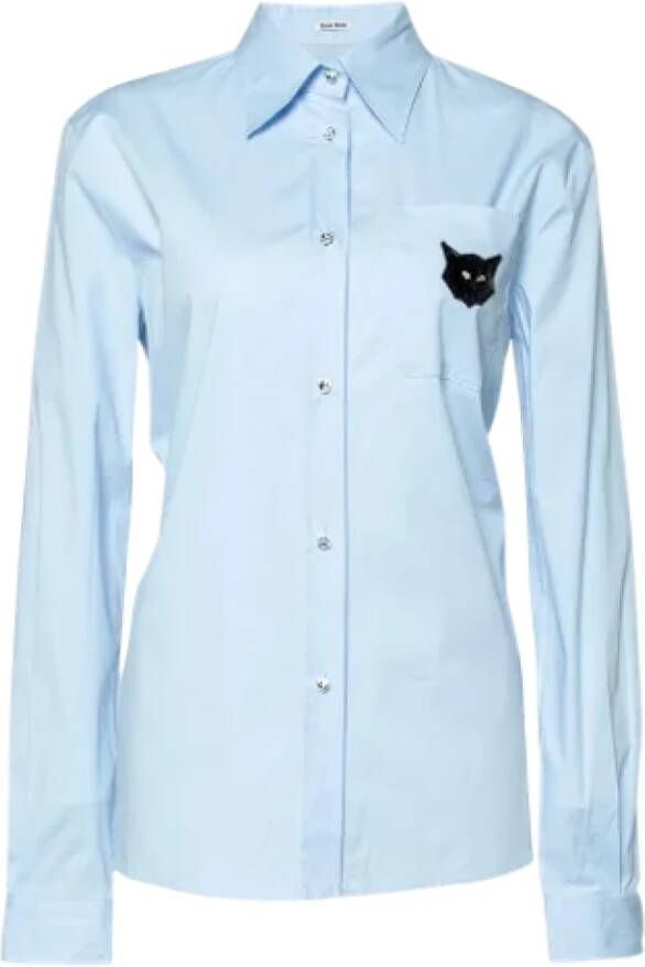 Miu Pre-owned Cotton tops Blauw Dames