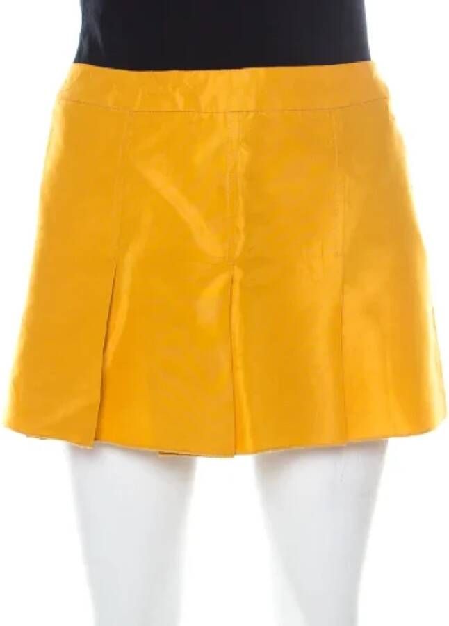 Miu Pre-owned Fabric bottoms Yellow Dames