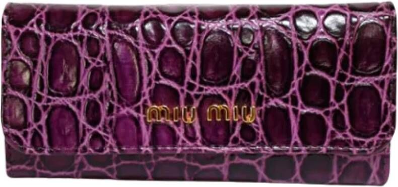 Miu Pre-owned Fabric key-holders Purple Dames
