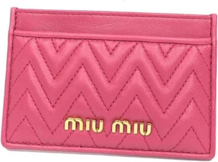 Miu Pre-owned Fabric wallets Roze Dames