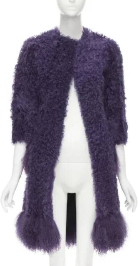 Miu Pre-owned Fur outerwear Purple Dames