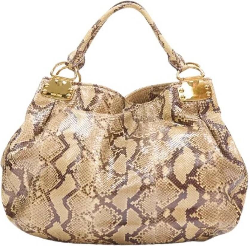 Miu Pre-owned Handtassen met tweedehands gecoate canvas Bruin Dames