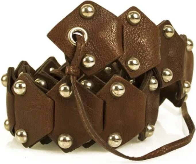 Miu Pre-owned Leather belts Bruin Dames
