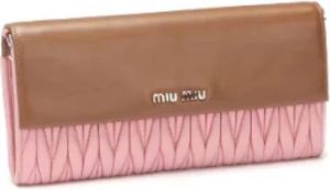 Miu Pre-owned Leather crossbody-bags Roze Dames