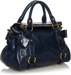 Miu Pre-owned Leather handbags Blauw Dames