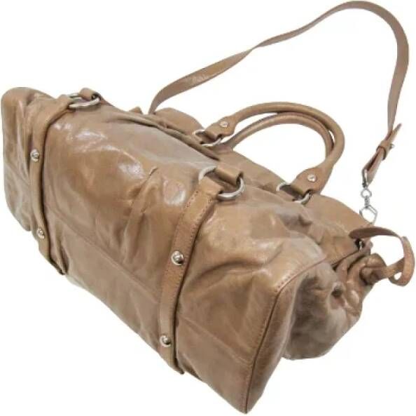 Miu Pre-owned Leather handbags Bruin Dames