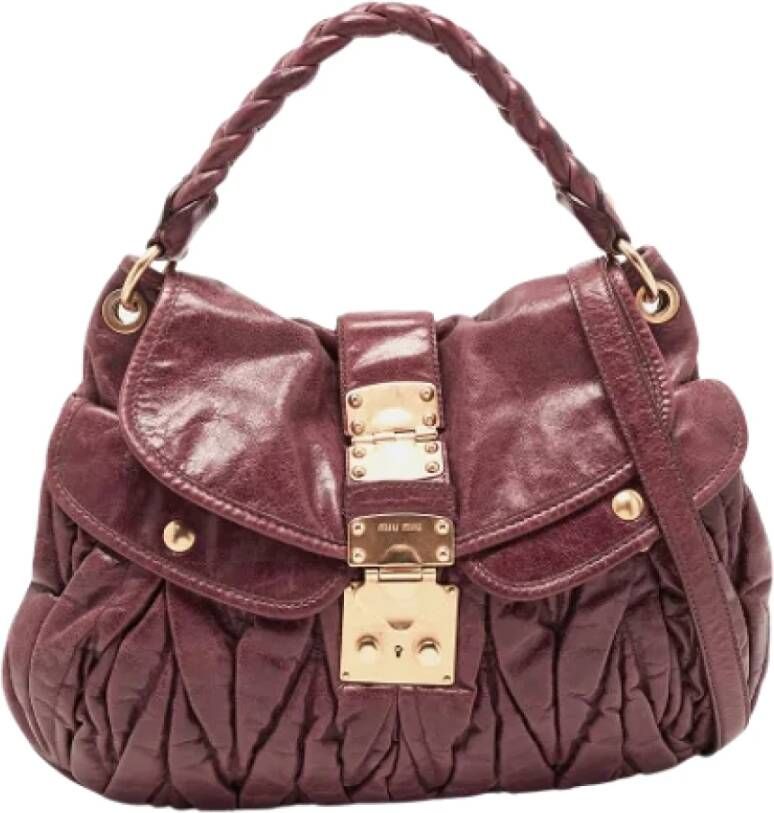 Miu Pre-owned Leather handbags Rood Dames