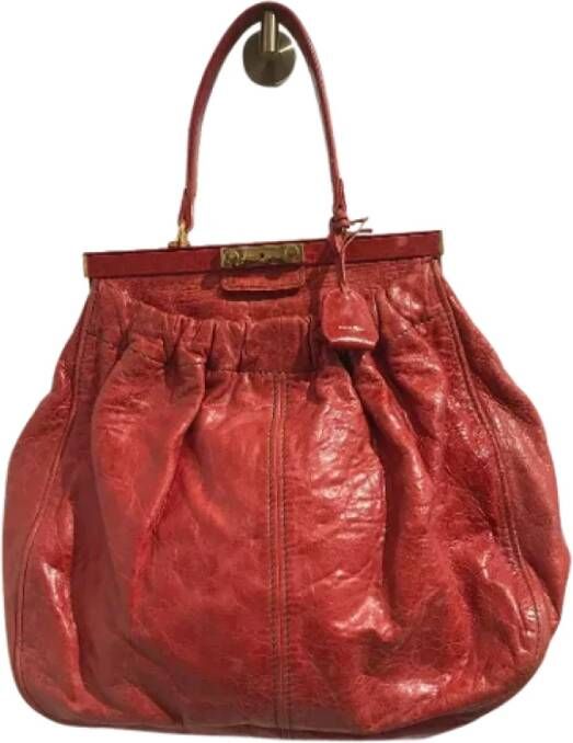 Miu Pre-owned Leather handbags Rood Dames