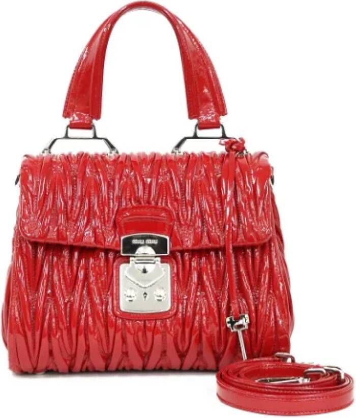 Miu Pre-owned Leather handbags Rood Dames