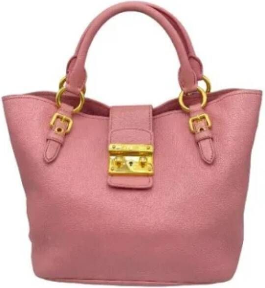 Miu Pre-owned Leather handbags Roze Dames